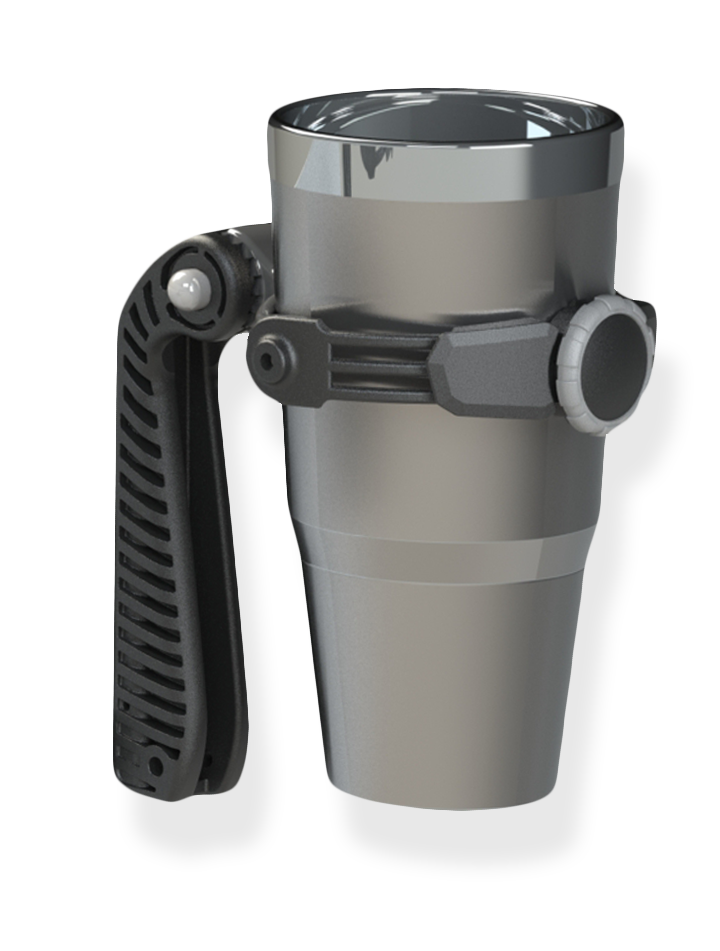 GRIP'R  - Drink Holder / Tumbler Handle.  2.5" to 4" Dia. Containers. 12 - 40oz.