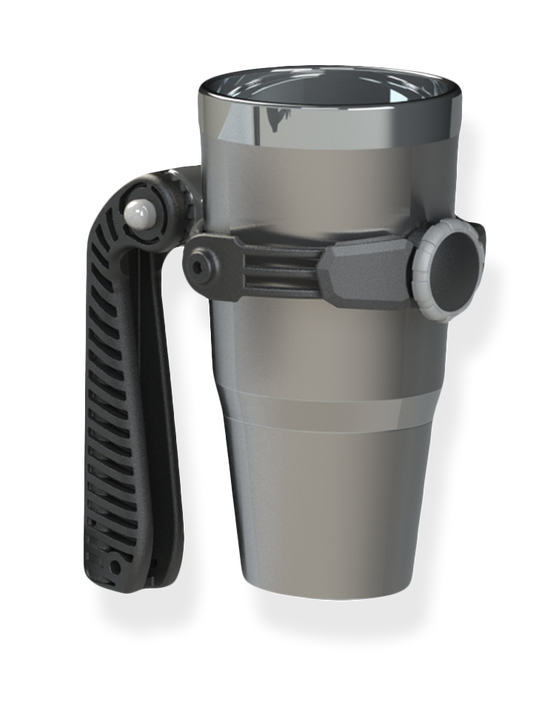 GRIP'R  - Drink Holder / Tumbler Handle.  2.5" to 4" Dia. Containers. 12 - 40oz.
